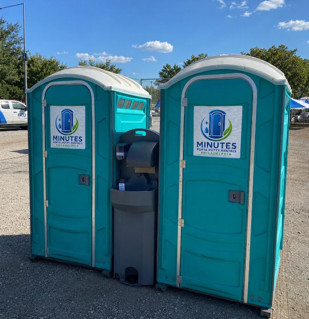 Clean Minutes-branded porta potties for rent in Philadelphia, PA